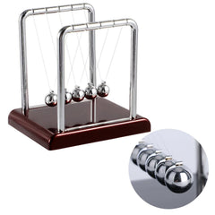 Yoqanr Newton's Cradle deep-red-base close view shows smooth motion for focus