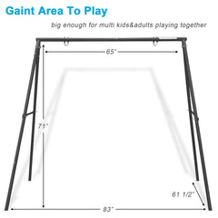 Yorovent powder-coated swing stand resists weather and rust for outdoor use.