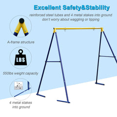 Yorovent swing stand with wide 83-inch base for stability