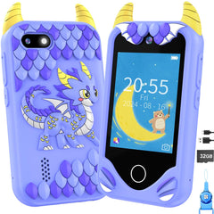 Yosfeng Kids Smart Phone front view with kid-friendly design for easy use.