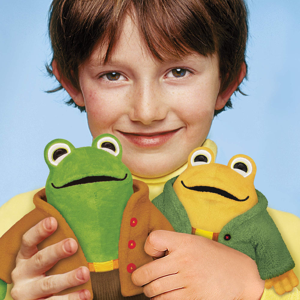 YOTTOY Frog 12 inch embroidered face close up with playful expression.