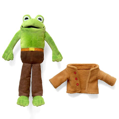 YOTTOY Frog 12 inch pants belt detail for stylish dress up play.