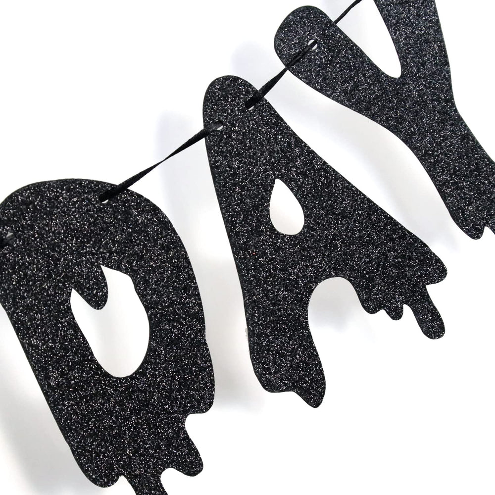 Yotawebery glitter banner close-up under lights to enhance ambiance