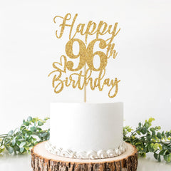 Yotawebery gold glitter cake topper enhances photos and party decor.