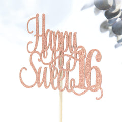 Yotawebery rose gold glitter durable keepsake topper after the party.