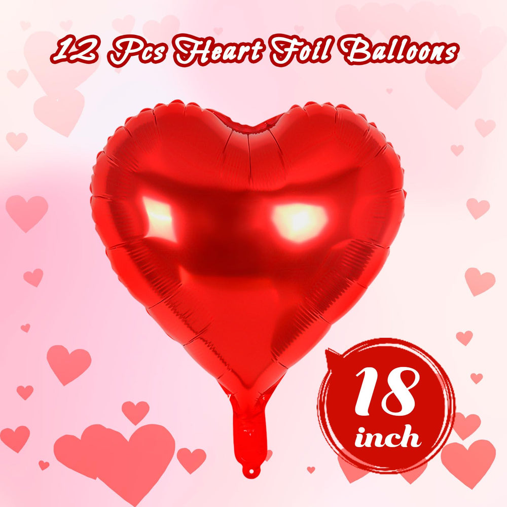 YOTHORN heart foil balloon with glossy finish adds elegant Valentine ambiance.