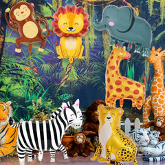 YOTHORN safari lion balloon creates a regal centerpiece for zoo themes