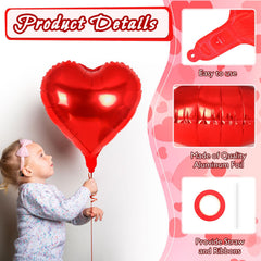 YOTHORN romantic wedding aisle decor using red heart balloons.