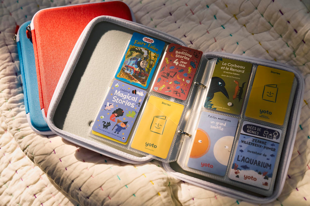 Eight-card sheets in the YOTO Card Case simplify quick access and organization.