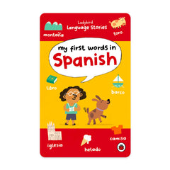 YOTO Ladybird Language Stories card inserted in a player for Spanish basics.