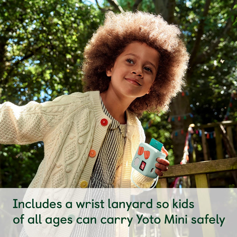 Fitted protective sleeve case keeping the Yoto Mini safe during adventures.
