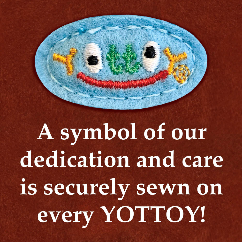 YOTTOY Pretzel plush with hand-stitched paws and durable construction for longevity.