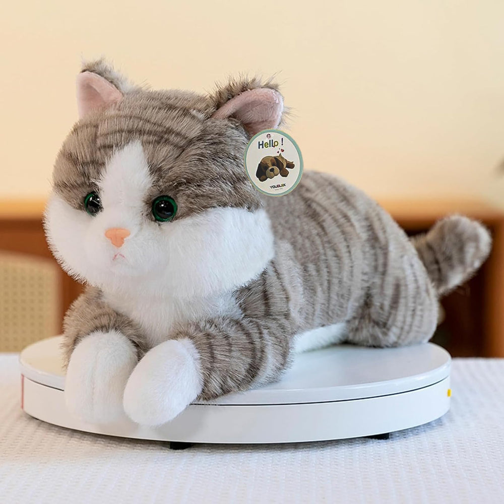 YOUBLEK cat weighted plush nose and tail detail for lifelike charm