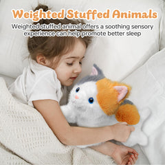 YOUBLEK realistic cat stuffed animal with soft faux fur for cozy snuggles.