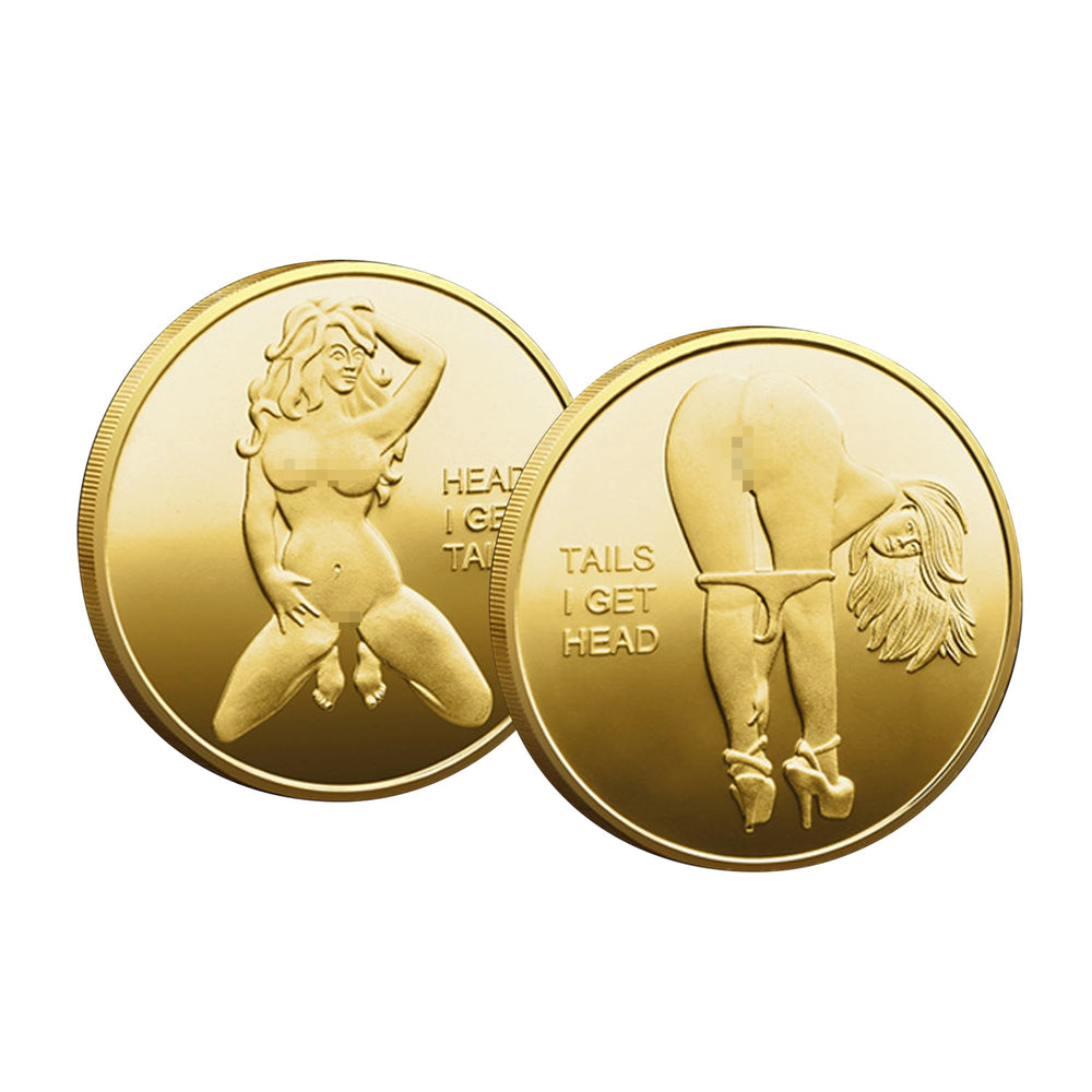 YouNeedful dual-side coin shows heads and tails for playful dating decisions.