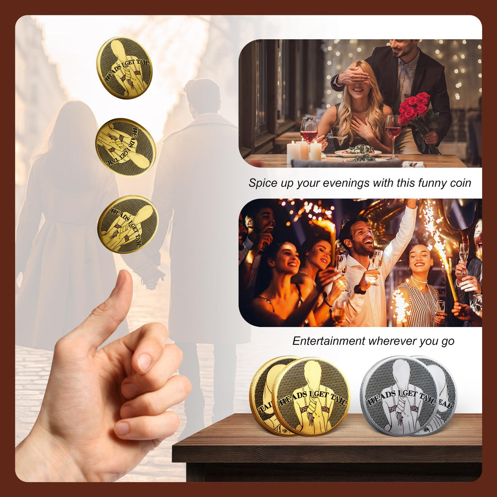 YouNeedful tails side coin, great for lighthearted challenges and couple activities.