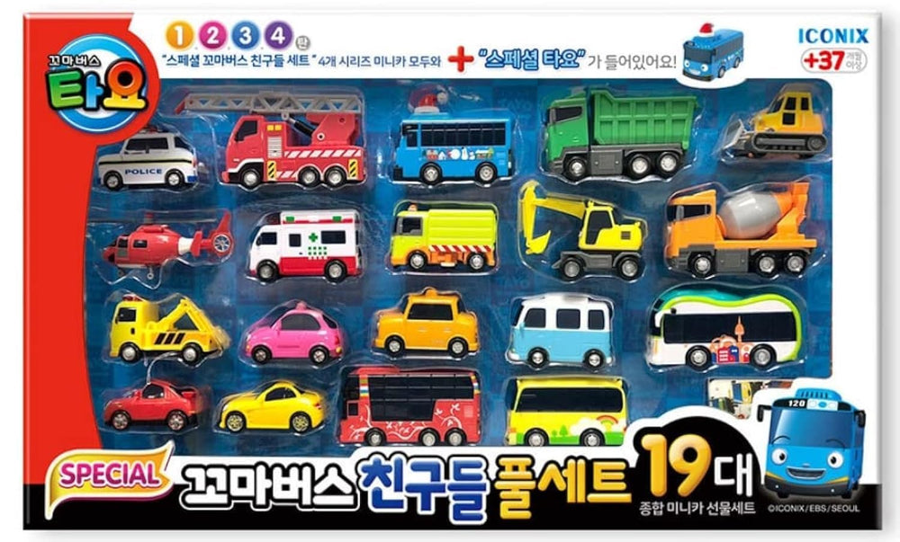 YOUNG TOYS Tayo Little Bus front view mini cars for imaginative play and display