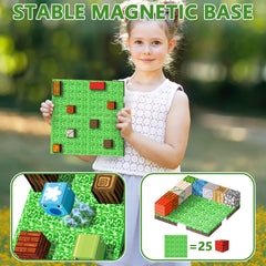 Youngyes baseplate magnetic connection closeup shows strong grip for reliable builds.
