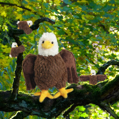 Youthfuljive bald eagle plush gift set perfect for birthdays.