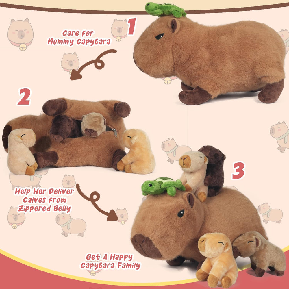 Close-up of Youthfuljive capybara plush fabric showing soft, plush texture.
