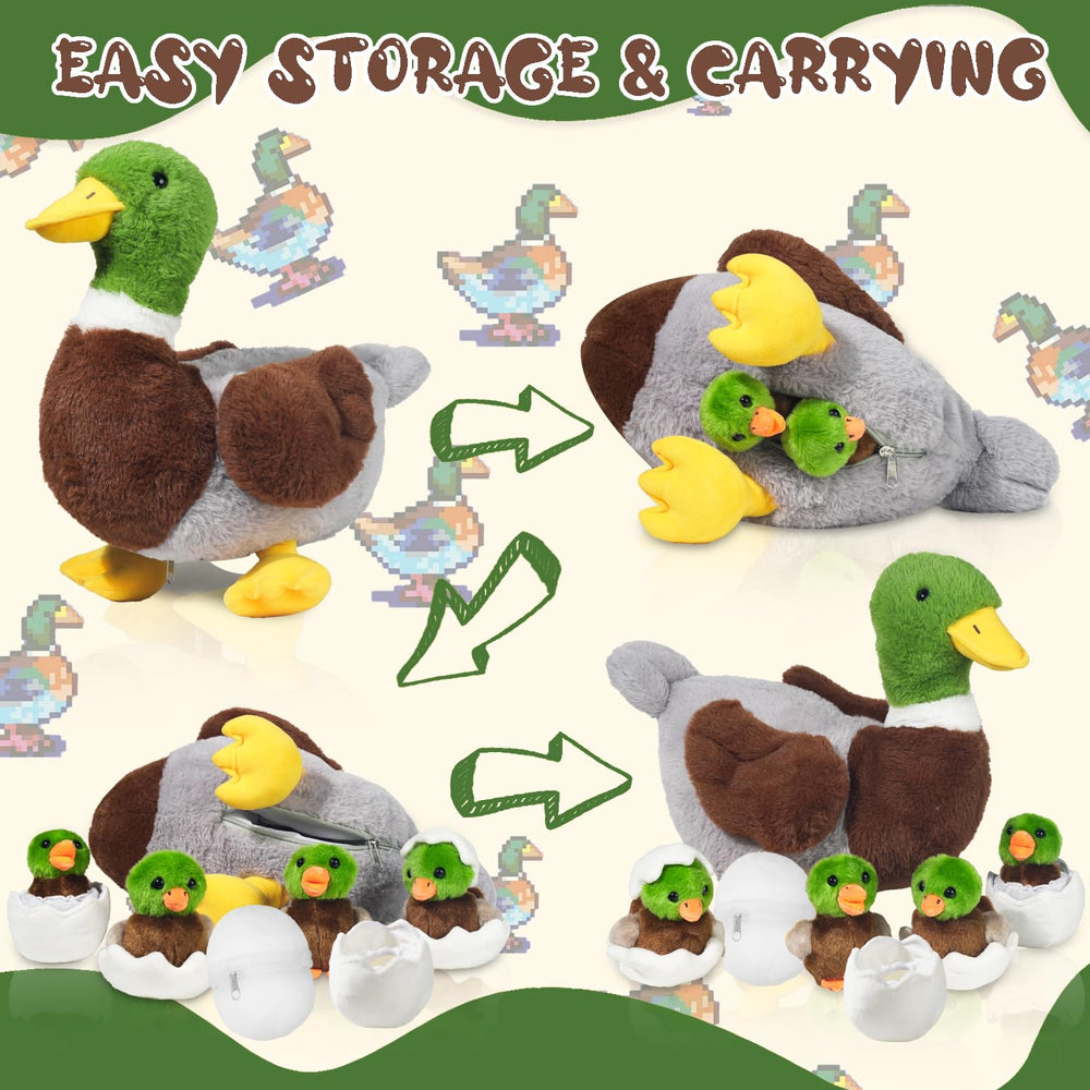 Youthfuljive mallard duck egg shell plush decorative piece