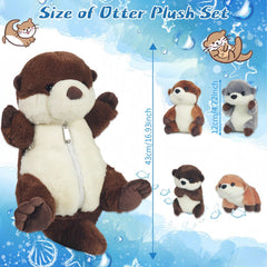 Youthfuljive sea otter baby plush 5-inch, pocket-sized lullaby companions.