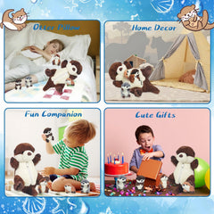 Youthfuljive sea otter plush set, soft textures and safe materials for children.