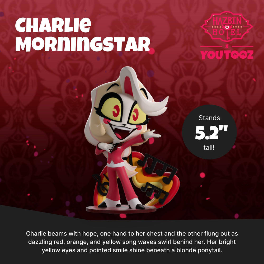 Youtooz Charlie Morningstar packaging with matte sleeve for premium presentation.