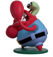 Youtooz Choking Mr. Krabs packaging echoes Krusty Krab foyer, ideal display piece.