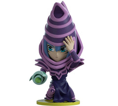 Youtooz Dark Magician blue hair and staff highlight action-ready styling