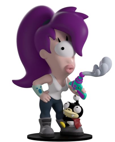 Youtooz Futurama Leela Nibbler figure side pose enhances shelf setup