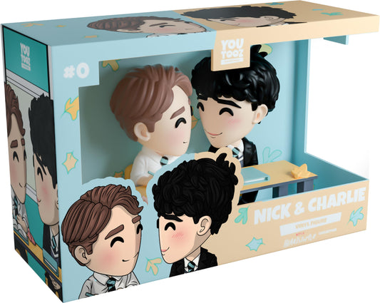 Youtooz Heartstopper Nick Nelson figure in classroom pose, ideal shelf display.