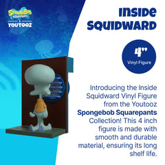 Youtooz Inside Squidward figure side view; perfect shelf centerpiece for collections.