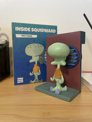 Youtooz Squidward 4-inch figure; sized for compact shelves and desks.