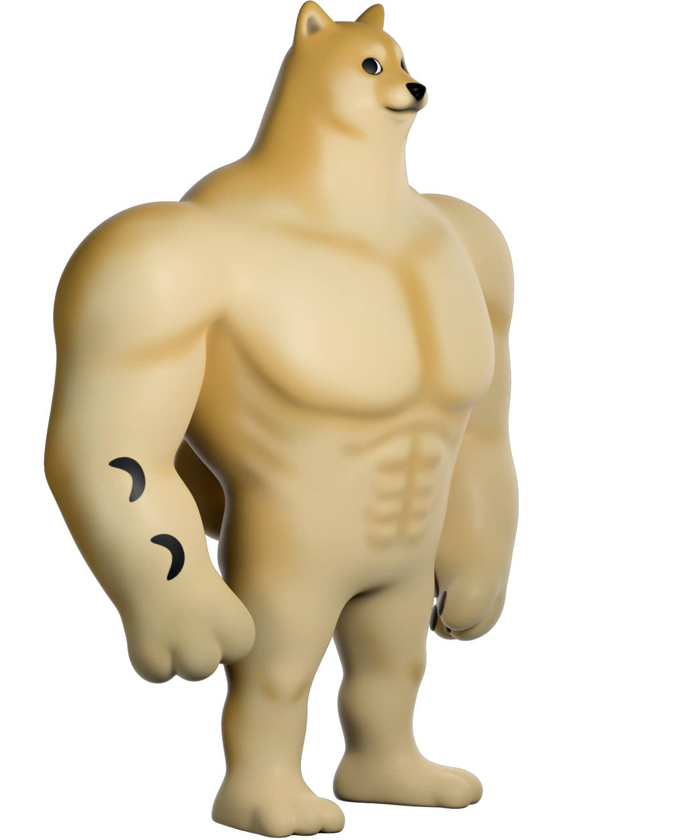 Youtooz Swole Doge close-up texture for display.