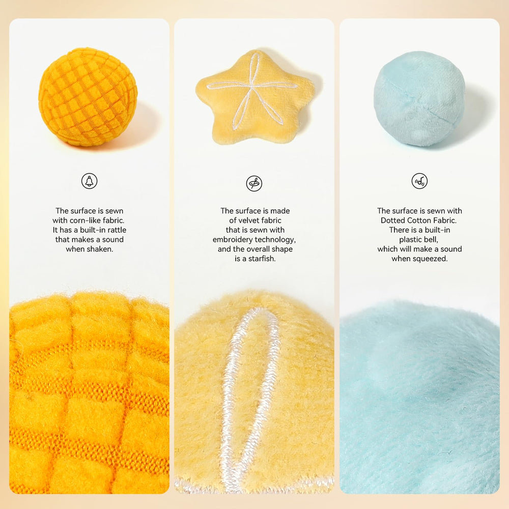 Youuys Mermaid tissue box toy seashell rattle adds auditory cues for early listening skills.