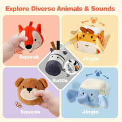 Youuys travel sensory toy crinkle fabric adds varied auditory cues.