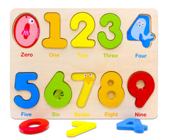You&Xi wooden number puzzle pieces support early math recognition and fine motor development