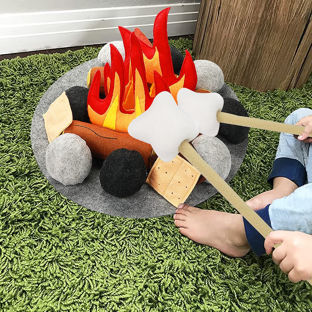Yowlieu biscuits and chocolates invite pretend camping snacks during play