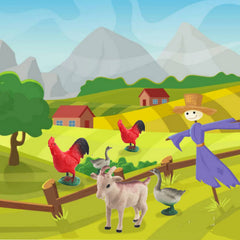 Yowlieu 8-pcs big animal figurines goose encourages gentle classroom play and animal recognition.