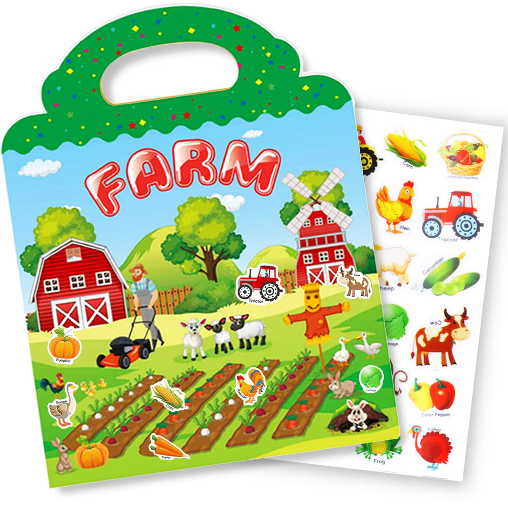 Yowlieu sticker book encourages imagination and hands-on play for kids