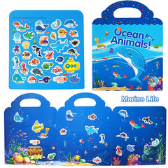 Yowlieu ocean animals scene stickers encourage sea-themed exploration and creativity.