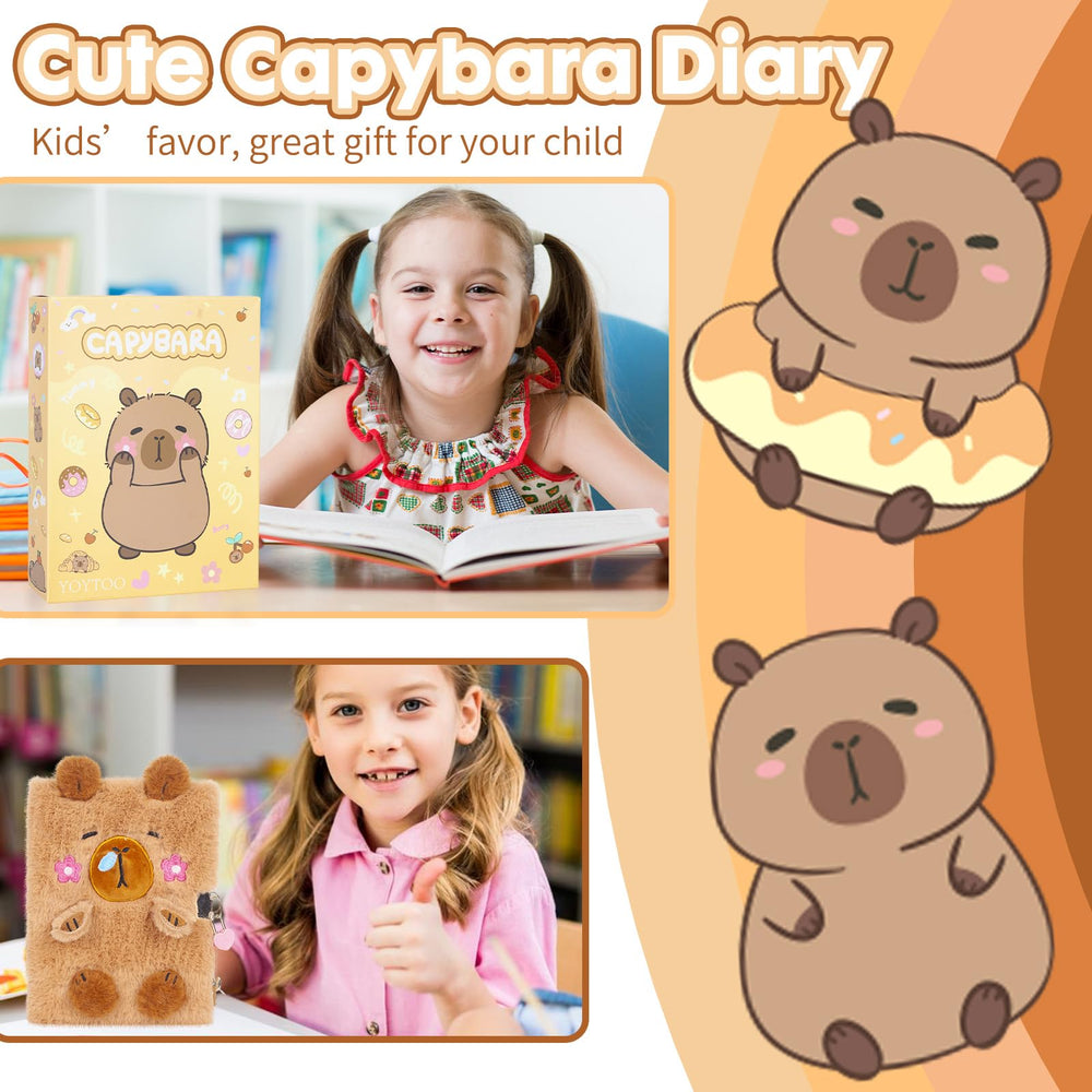 YOYTOO capybara diary embroidery shines with glitter detail