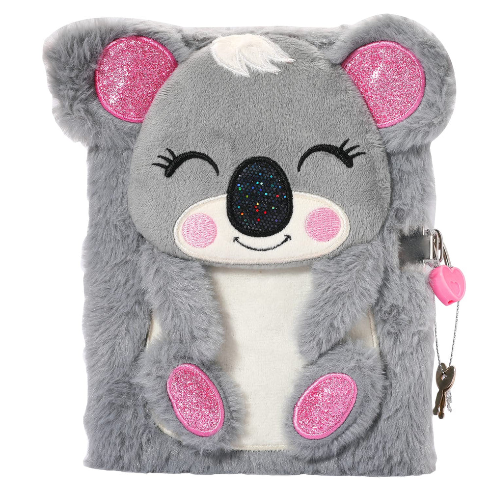 YOYTOO Koala Diary cover with plush design invites kids to journal.