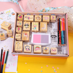 YOYTOO mermaid wooden stamp set sparks creative scenes and art projects.
