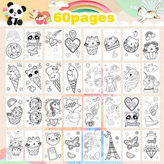 YOYTOO panda coloring pages tear-out spread for easy sharing