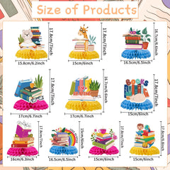 Yoyuspy reading honeycomb centerpiece adds colorful charm to library party settings