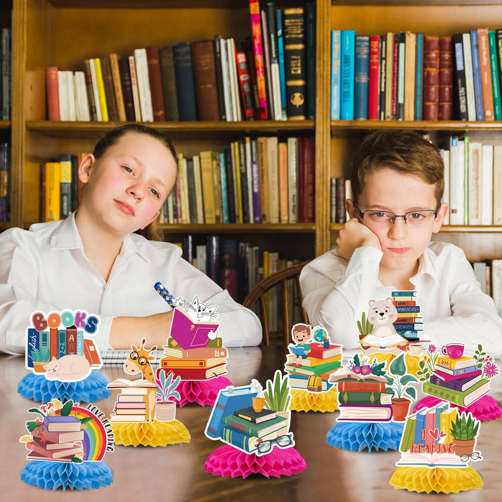 Yoyuspy reading honeycomb centerpiece complements table decor for book lovers