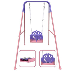 Yozoia foldable toddler swing in backyard setup for easy outdoor play.