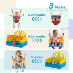 Yozoia foldable swing seat adjustment showing comfort for growing children